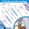 18 Pack Beadable Keychains Bars DIY Blank Beadable Keychains Metal Beaded Keychain Sliver Beads Keychain Making Kit for DIY Crafts Supplies Jewelry Making Gift